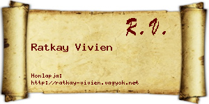 Ratkay Vivien névjegykártya